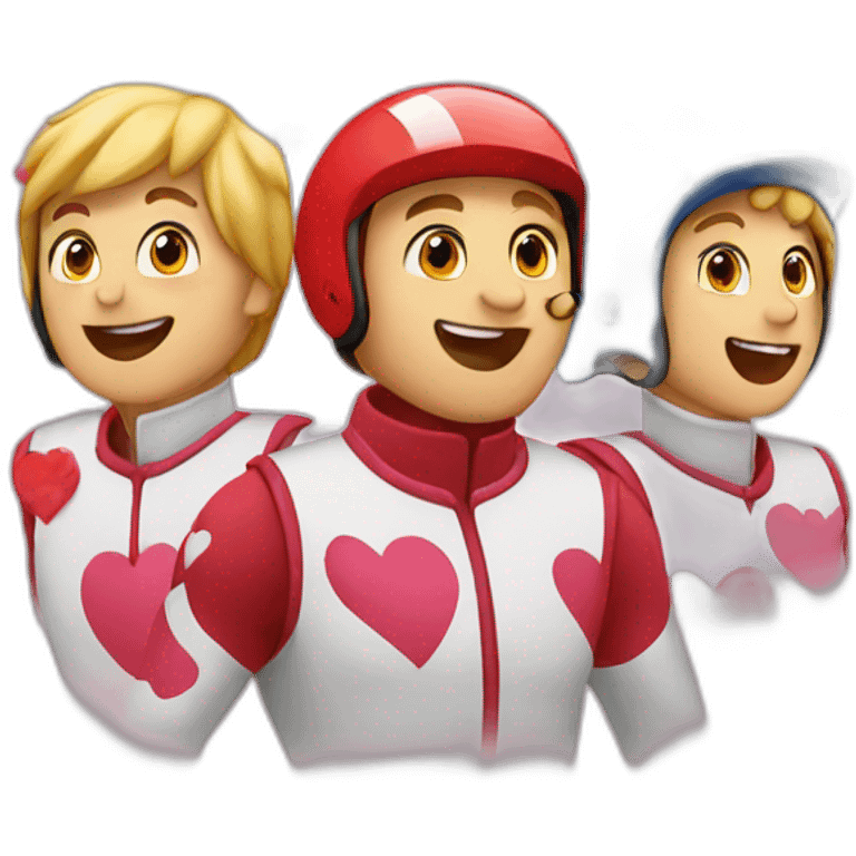 Hearts racing event emoji