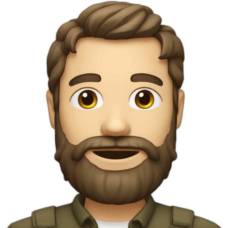 Homme avec de la barbe en colère sayen emoji