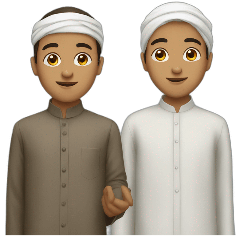 two muslim friend boys emoji