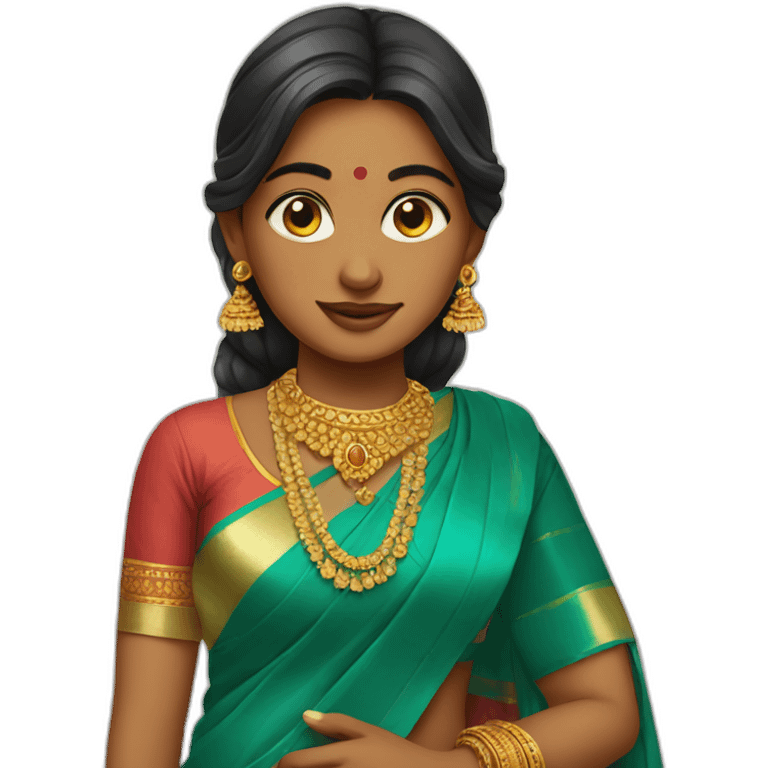 Indian girl in saree emoji