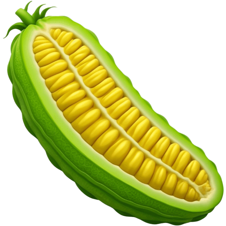 A long strip of bitter melon, no internal structure emoji