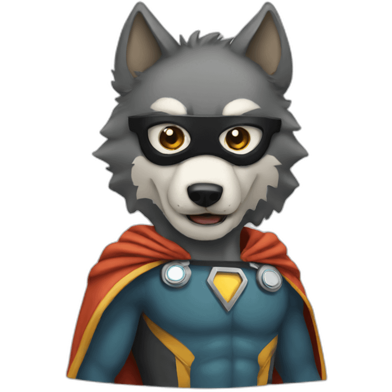 superhero wolf emoji