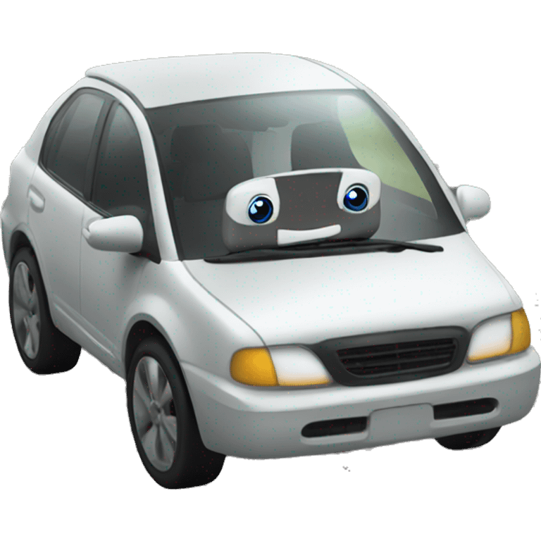 Bot driving car emoji