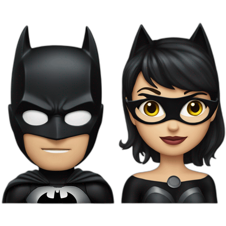 batman and catwoman emoji