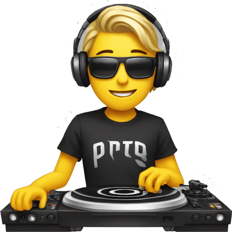 edm dj raving turntables hype emoji