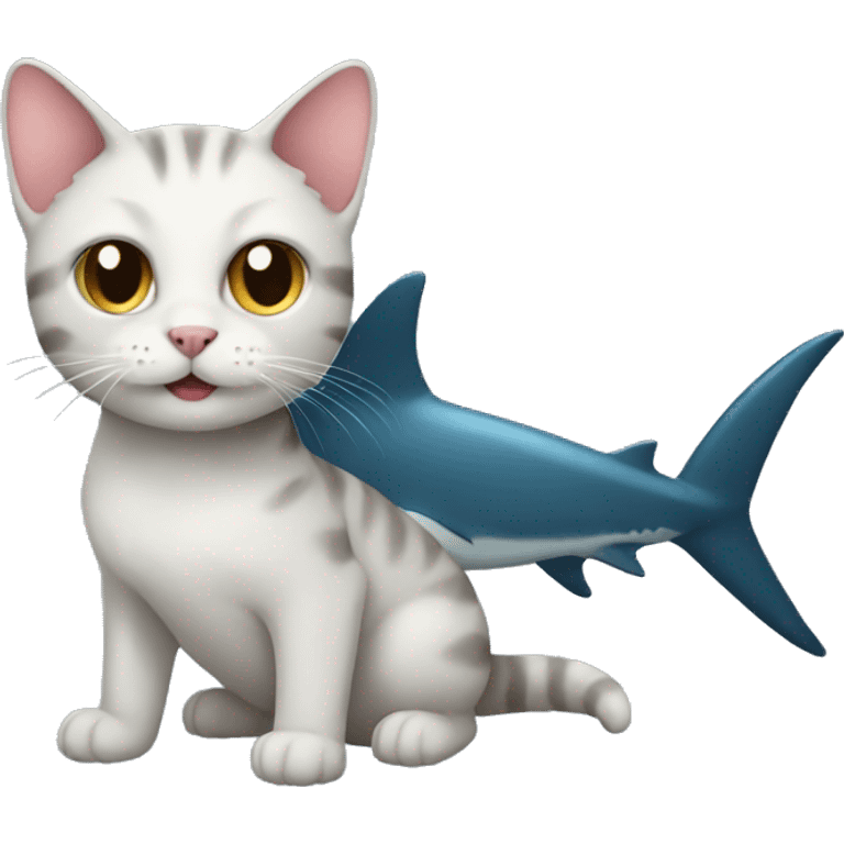 Cat with shark tail  emoji