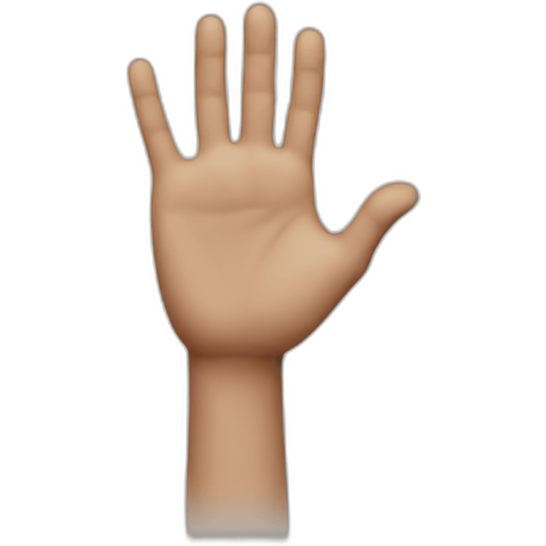 A hand  emoji