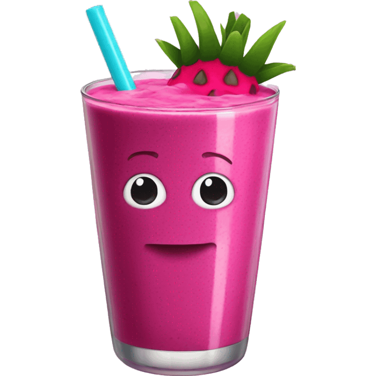 Dragonfruit smoothie emoji