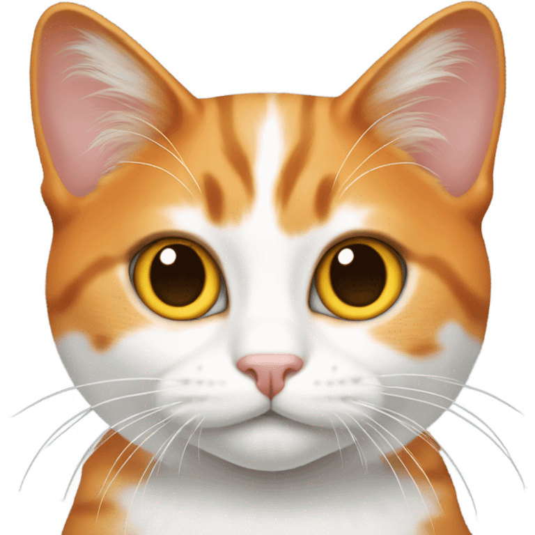 Cat orange white  emoji