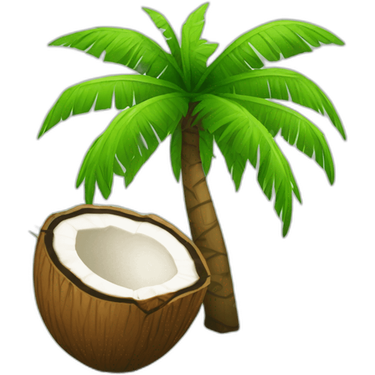 coconut tree with cocos emoji