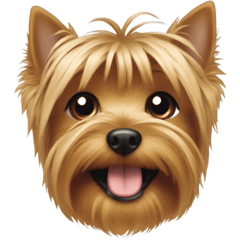 Yorkie smiling emoji