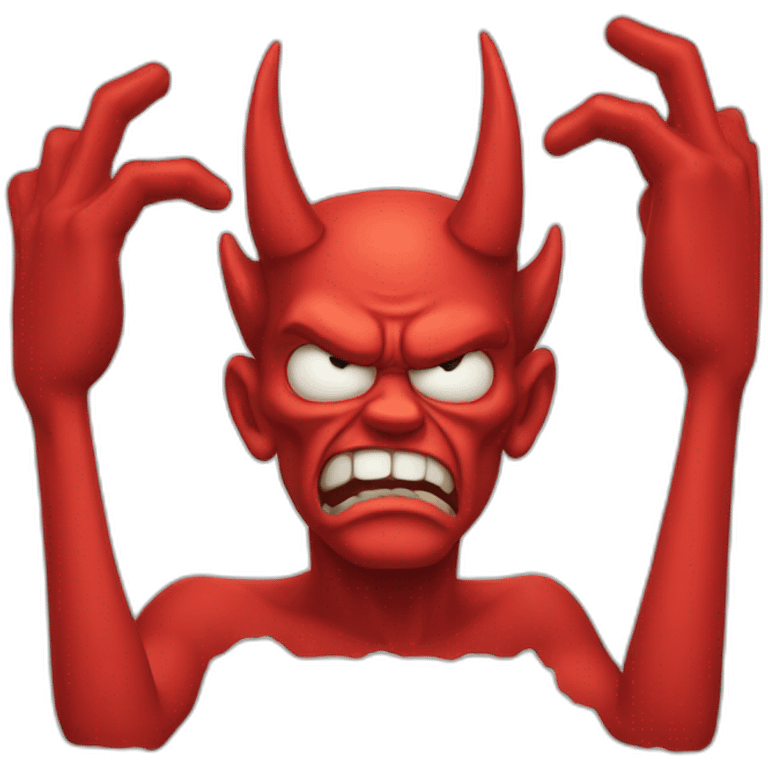 Ugly Red Devil Facepalm emoji