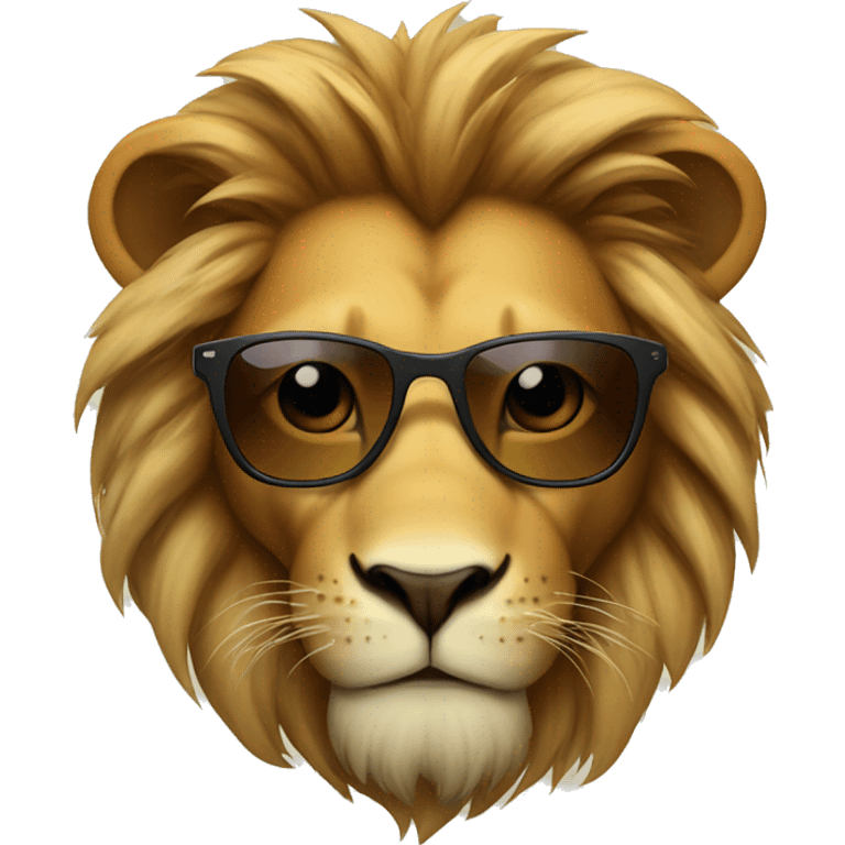 Lion with sunglasses  emoji