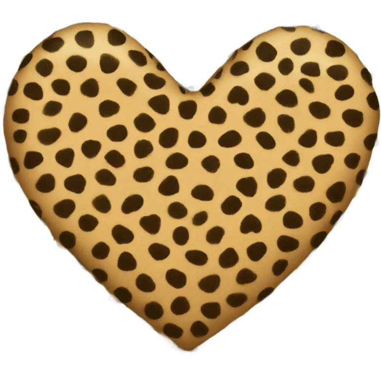 Cheetah print heart emoji