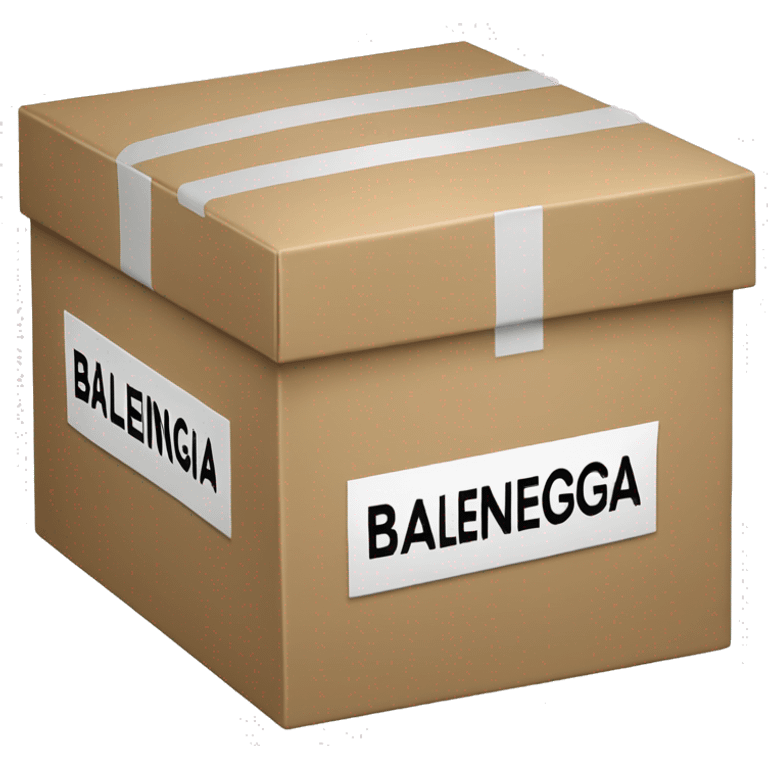 box with "balenciaga" written on it emoji