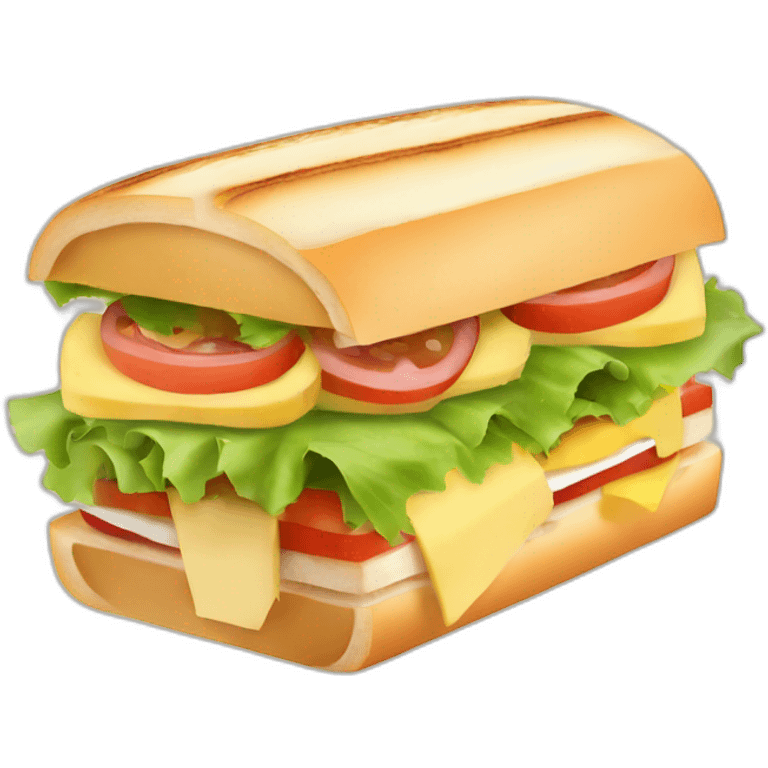 club sandwich in a baguette emoji