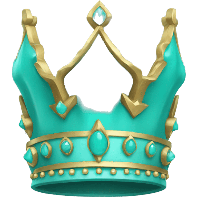 Turquoise crown emoji