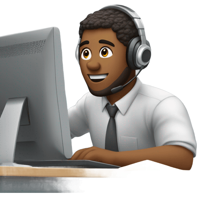 an it technician at a servicedesk emoji