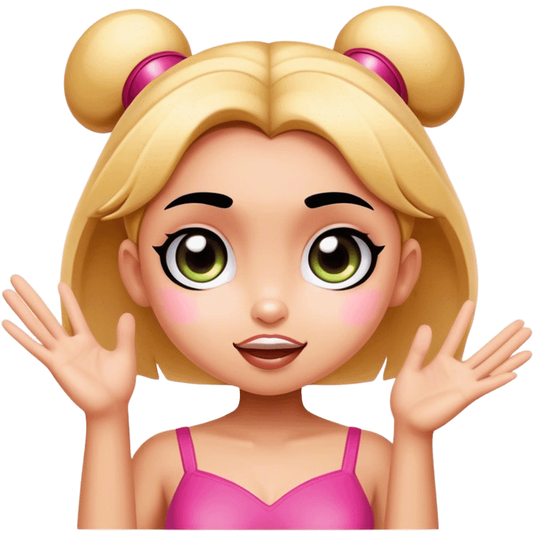 Powerpuff girl saying hi  emoji