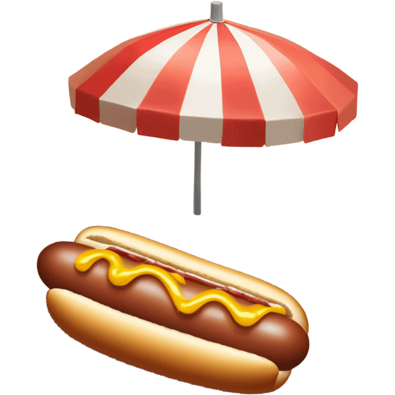 hot dog on the beach emoji