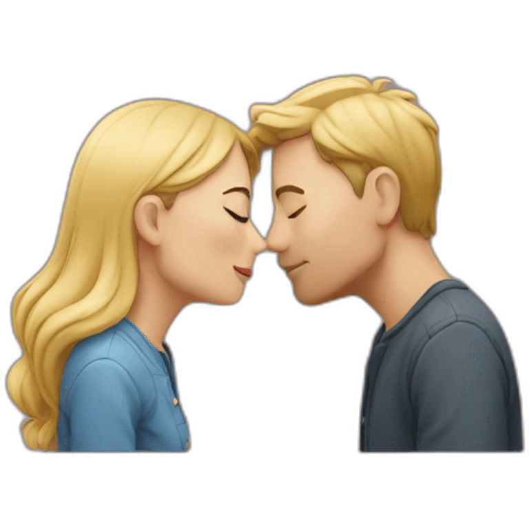 Couple kissing emoji