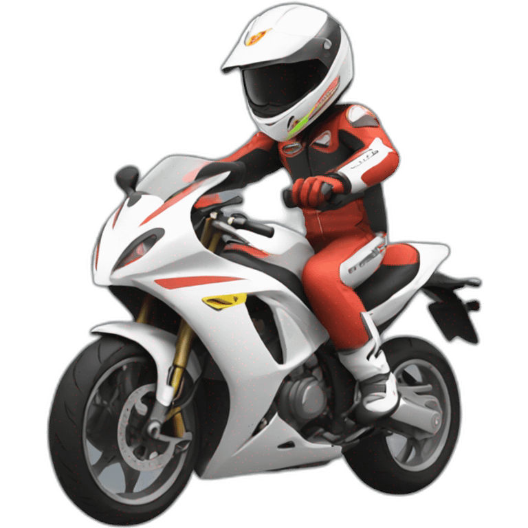 Moto de course emoji