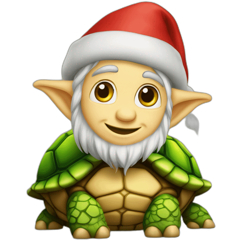 Lutin sur tortue emoji