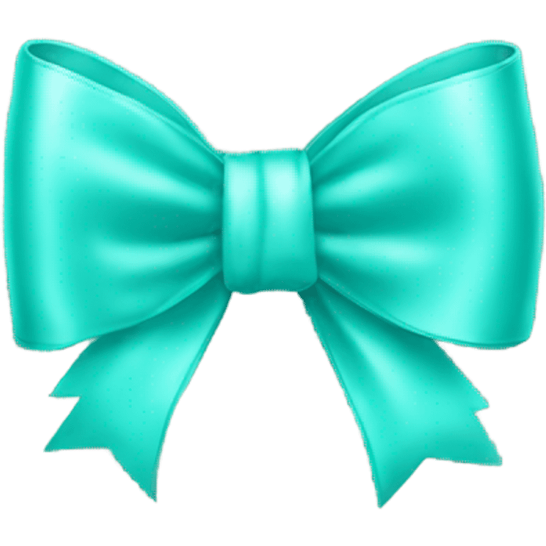 Tiffany blue bow emoji