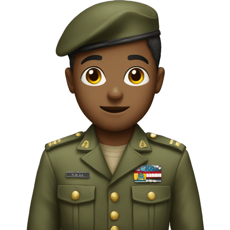 a boy in a military uniform emoji