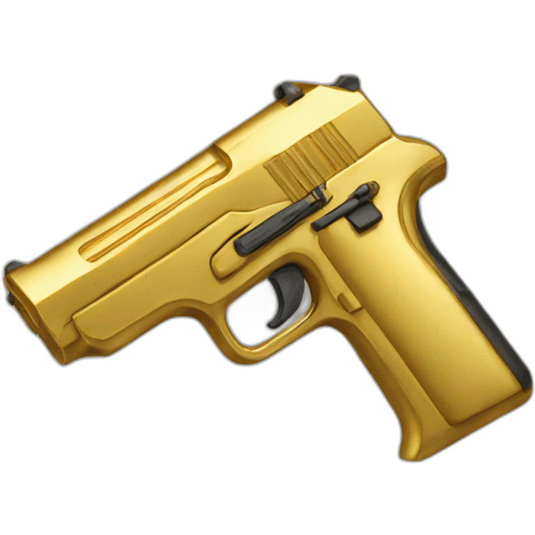 A gold gun  emoji