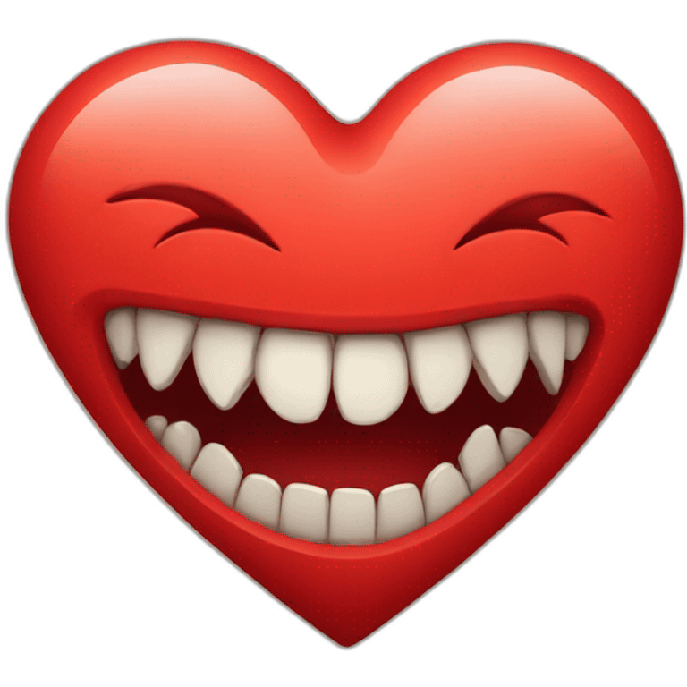 red heart with sharp teeth emoji