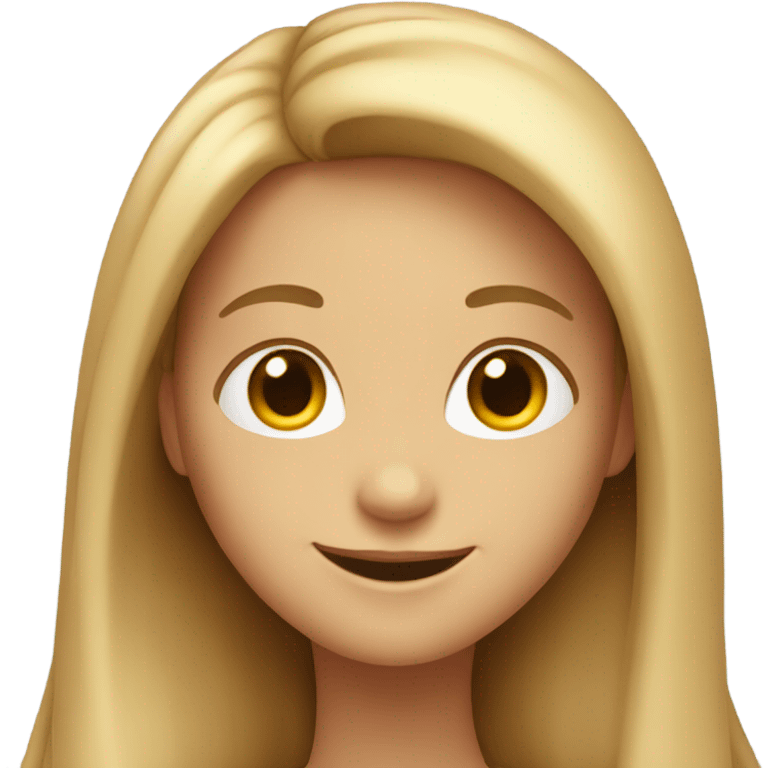 smiling girl with long hair emoji