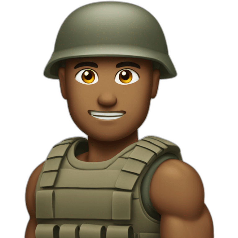 Muscular Soldier  emoji