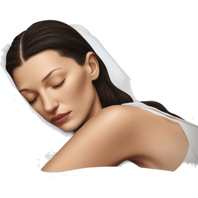 Bella Hadid sleeping emoji