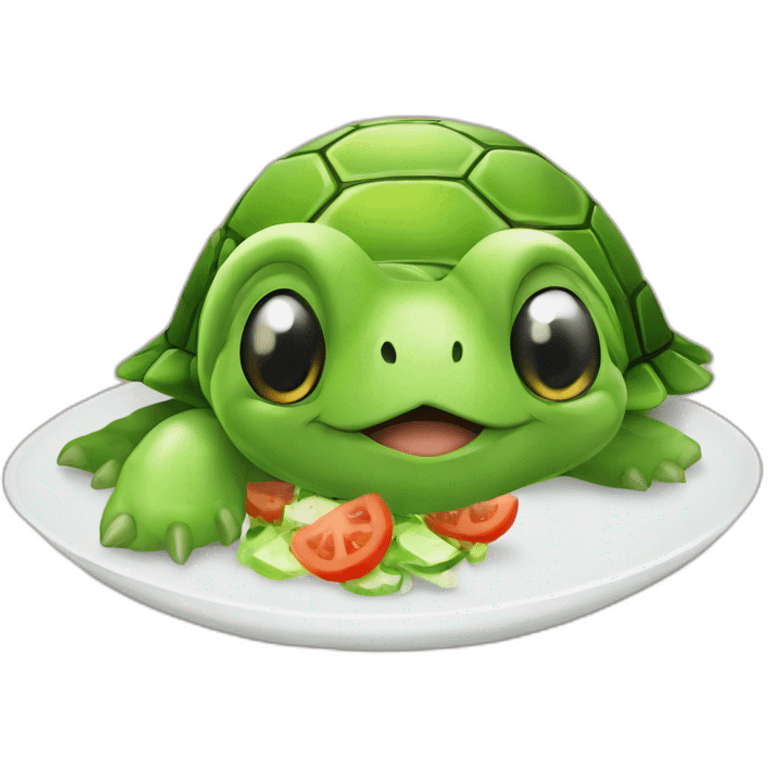 Tortue avec salade emoji