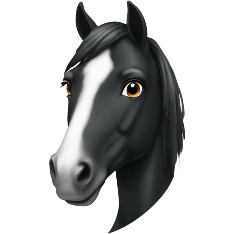 Black and white horse emoji