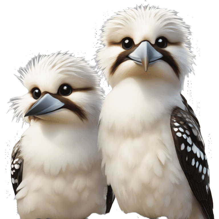 two kookaburras side by side transparent background emoji