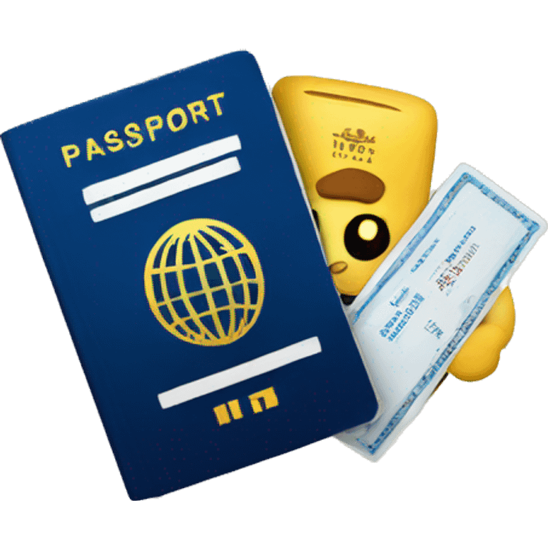 passport and air tickets emoji