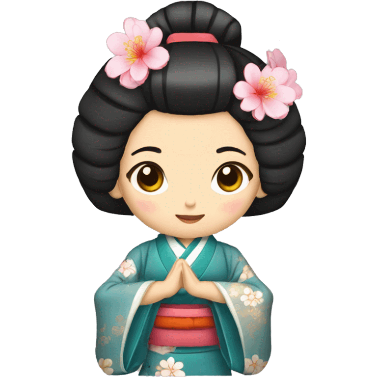 Geisha girl bowing emoji