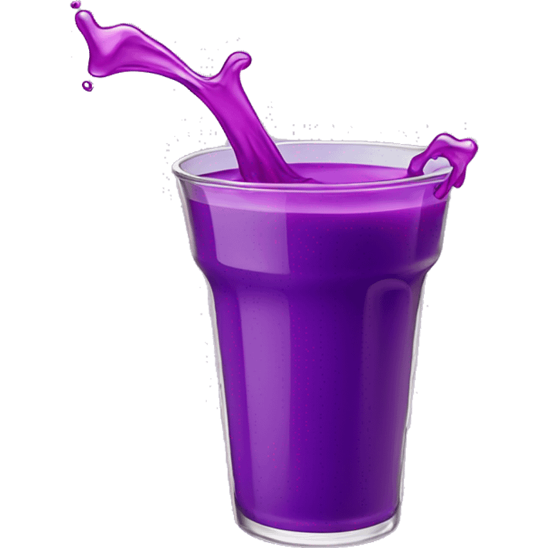 Purple juice spilling on world emoji