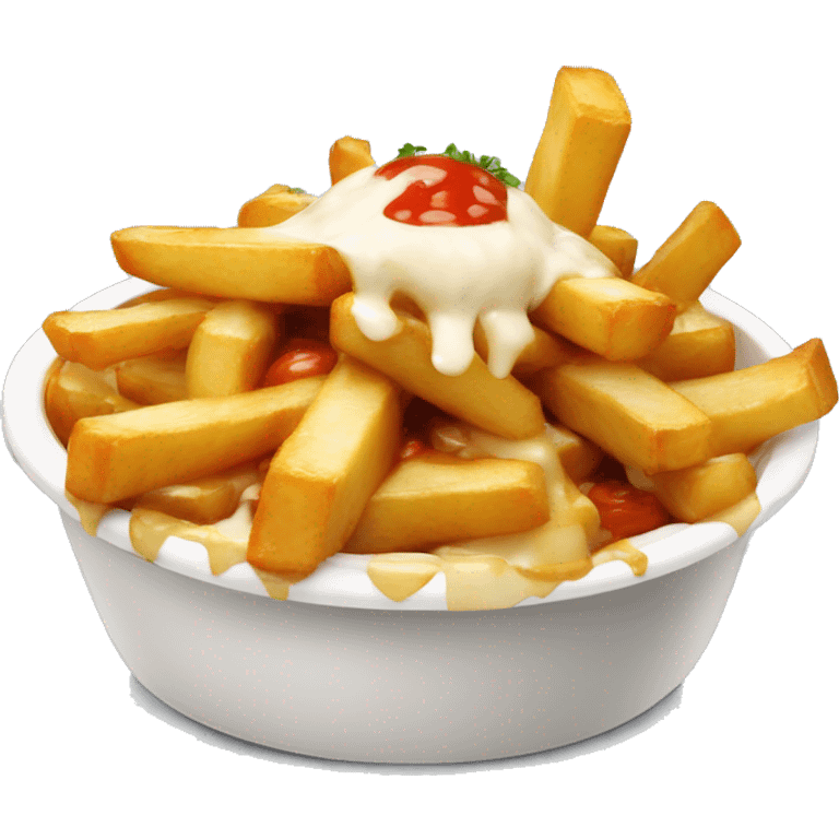 Poutine qui mange une poutine emoji