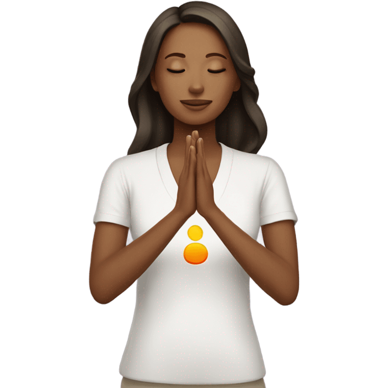 Woman receiving reiki energy  emoji