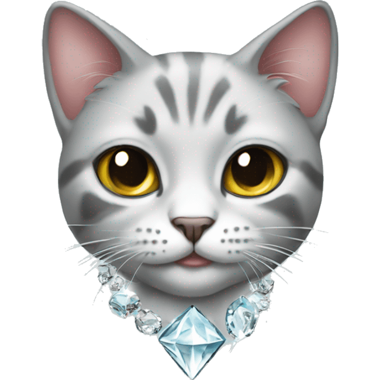 cat with diamonds emoji