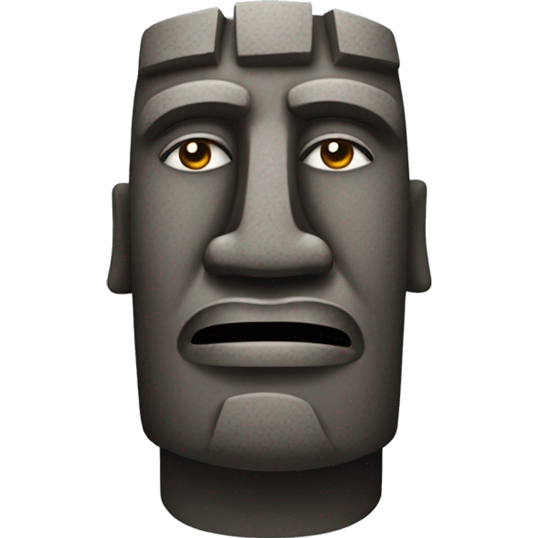 moai with a smug face emoji