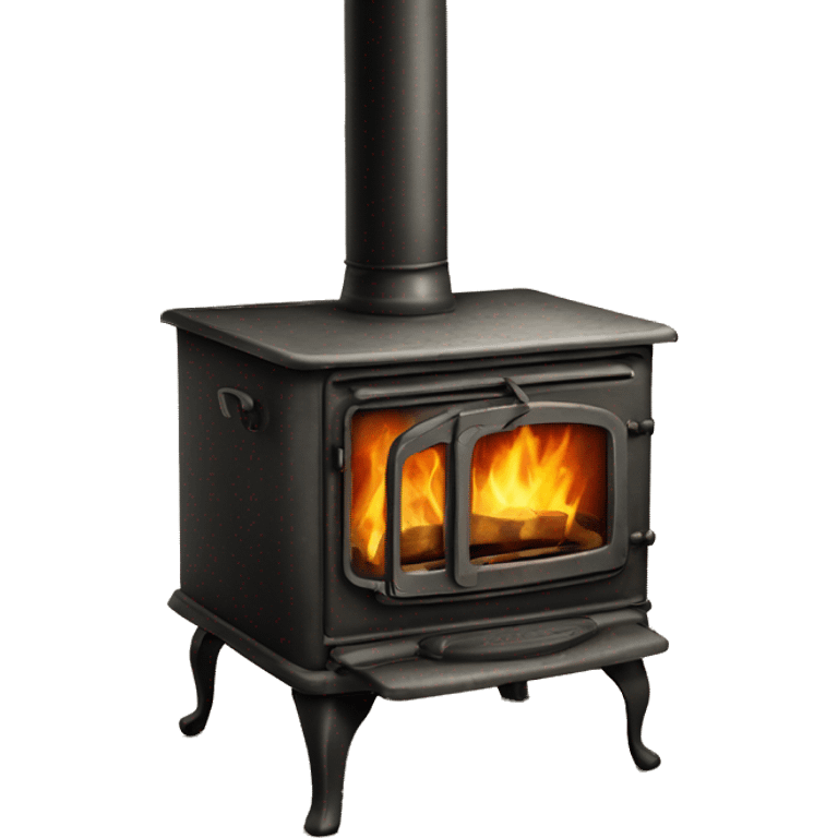 Vintage wood burning stove emoji