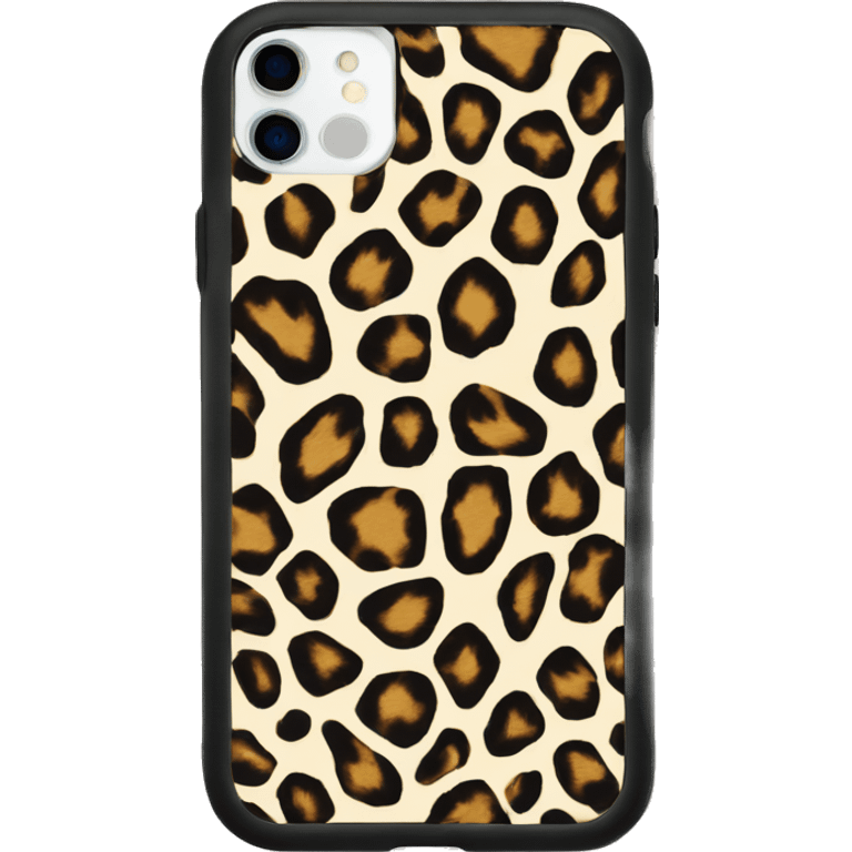 Leopard Print iPhone case  emoji