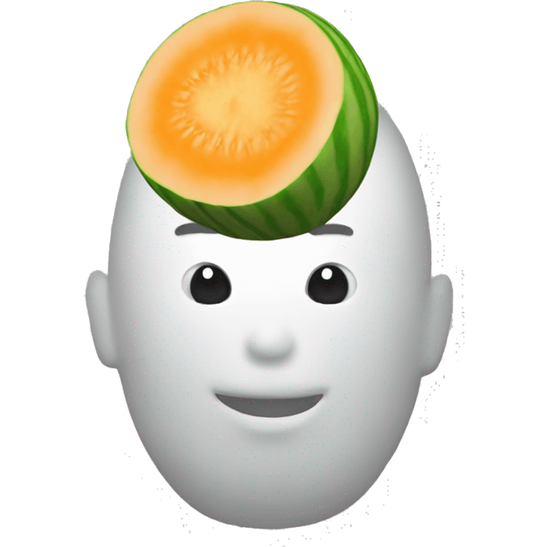 3D muskmelon  emoji