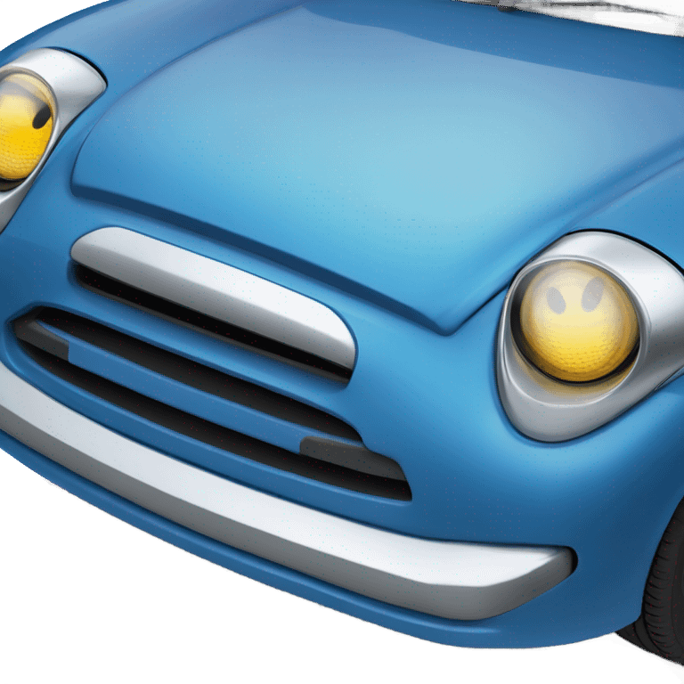 Happy Blue Car emoji