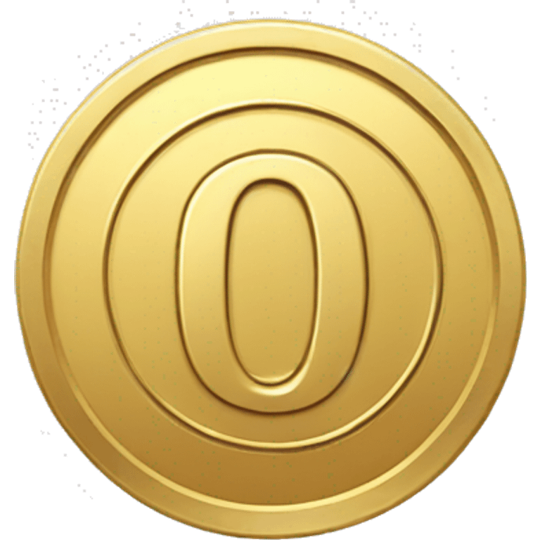 Small gold coin with "0" label in center emoji