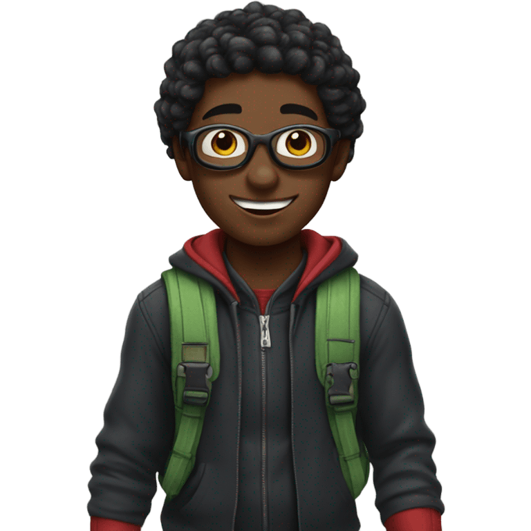 black spider-man go to school  emoji